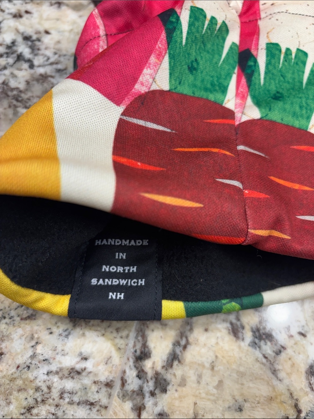 Fraser Design Colorful Vegetable Print fleece lined hat - Picture 4 of 9